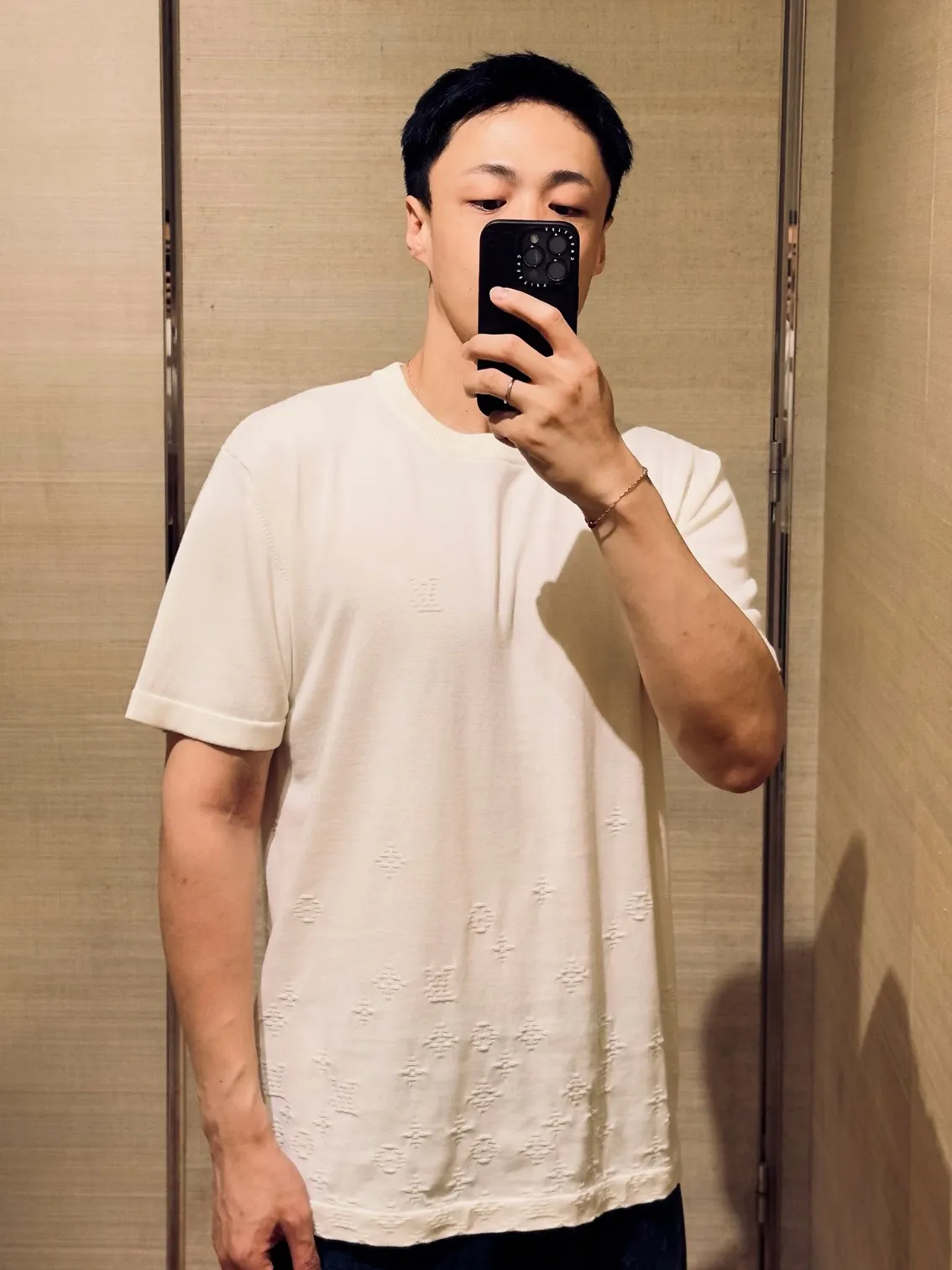 Louis Vuitton/Louis Vuitton Gradient presbyopic gradient jacquard short sleeves